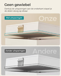 Stapelbare Sieradendoos met Glazen Deksel en Uitneembare Bakjes, 2, 4 of 6 Niveaus