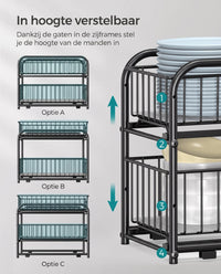 Stapelbare Keukenorganizer met 2 Uittrekbare Lades
