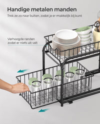 Stapelbare Keukenorganizer met 2 Uittrekbare Lades