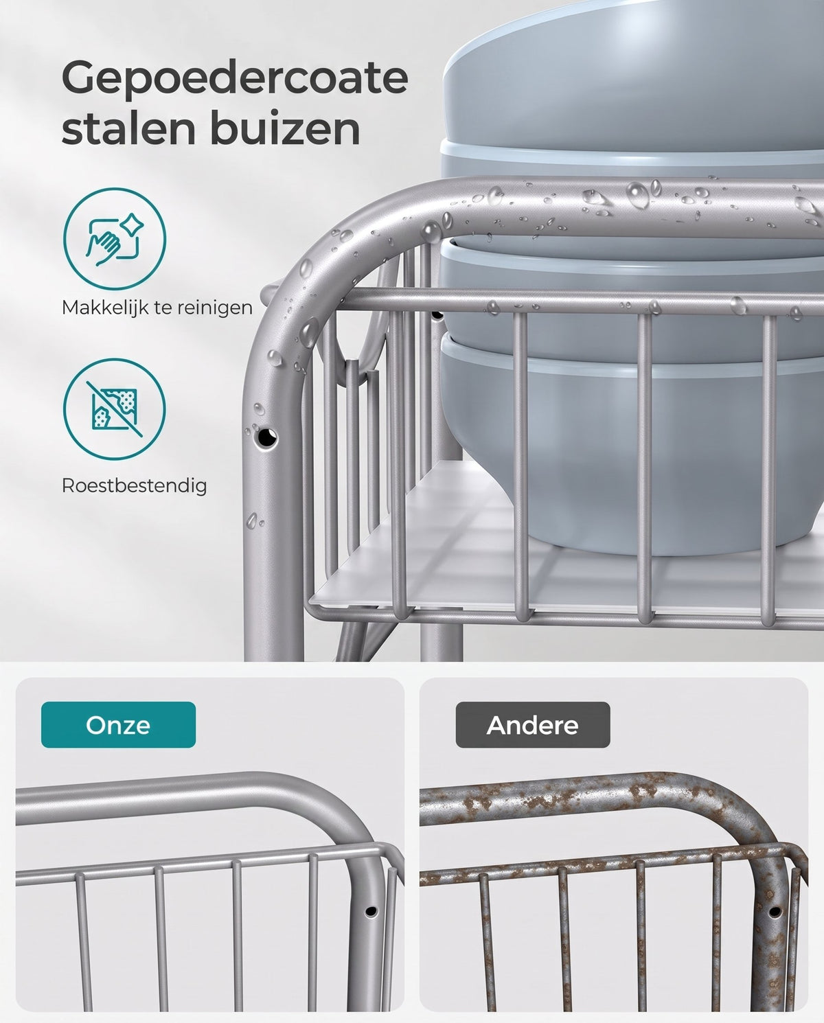 Stapelbare Keukenorganizer met 2 Uittrekbare Lades
