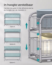 Stapelbare Keukenorganizer met 2 Uittrekbare Lades
