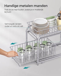 Stapelbare Keukenorganizer met 2 Uittrekbare Lades