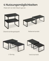 Stapelbare Keukenplank met Metalen Frame, Set van 4