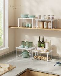 Stapelbare Keukenplank met Metalen Frame, Set van 4