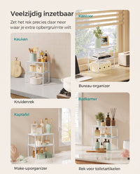 Stapelbare Keukenplank met Metalen Frame, Set van 4