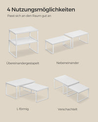 Stapelbare Keukenplank met Metalen Frame, Set van 4