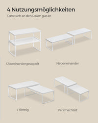 Stapelbare Keukenplank met Metalen Frame, Set van 4