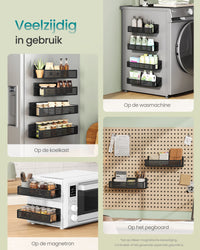 Magnetisch Kruidenrek zonder Boren, Set van 4