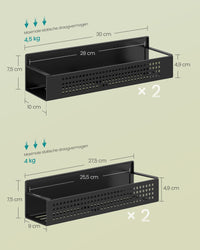 Magnetisch Kruidenrek zonder Boren, Set van 4
