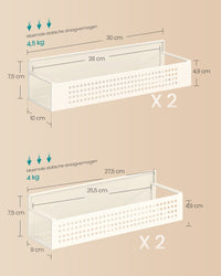 Magnetisch Kruidenrek zonder Boren, Set van 4