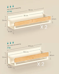 Magnetisch Kruidenrek zonder Boren, Set van 4