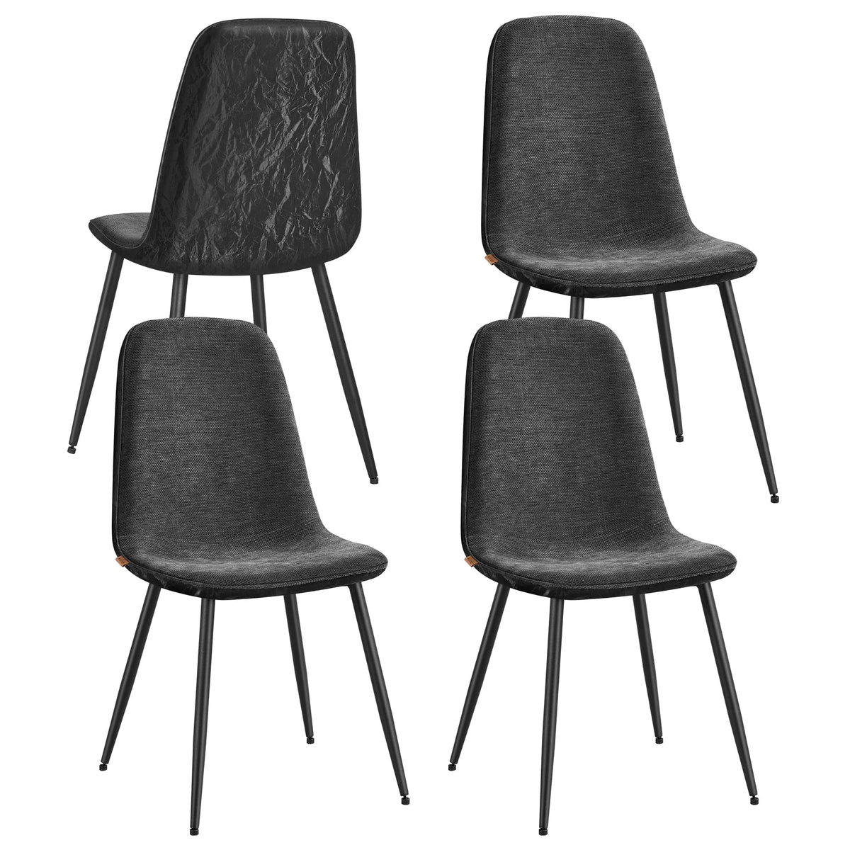 Eetkamerstoel met Chenille Bekleding en Waterafstotende Rug