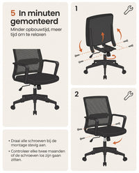 Eetkamerstoel met Chenille Bekleding en Waterafstotende Rug
