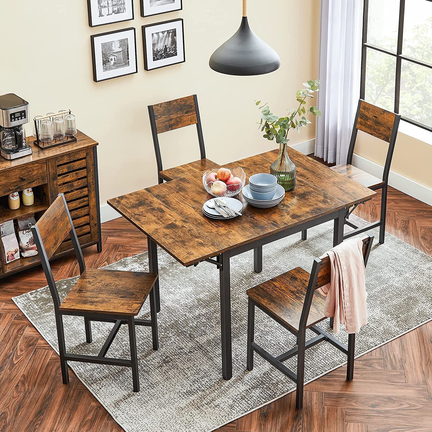 Industriële Opklapbare Eettafel voor 2-4 Personen