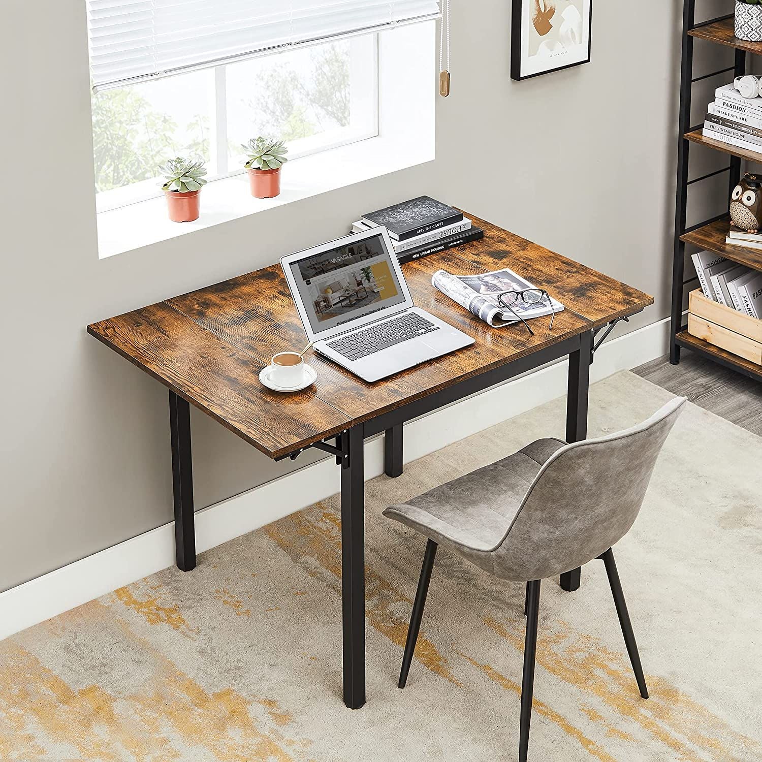 Industriële Opklapbare Eettafel voor 2-4 Personen