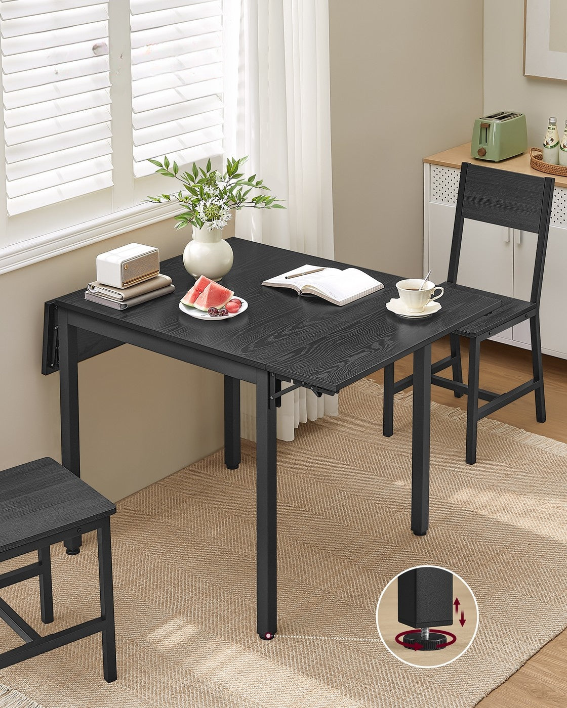 Opklapbare Eettafel voor 2 tot 4 Personen, 120 x 78 cm