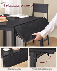 Opklapbare Eettafel voor 2 tot 4 Personen, 120 x 78 cm