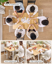 Opklapbare Eettafel voor 2 tot 4 Personen, 120 x 78 cm
