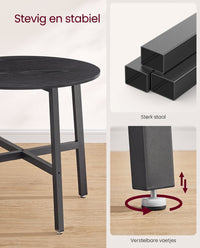 Ronde Keukentafel met Stalen Frame, 80 x 75 cm