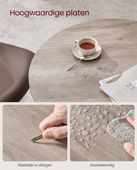 Ronde Keukentafel met Stalen Frame, 80 x 75 cm