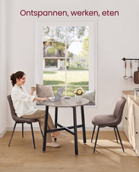 Ronde Keukentafel met Stalen Frame, 80 x 75 cm