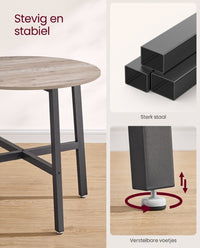 Ronde Keukentafel met Stalen Frame, 80 x 75 cm