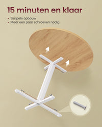 Ronde Eettafel met Waterbestendig Blad, 80 x 74,8 cm
