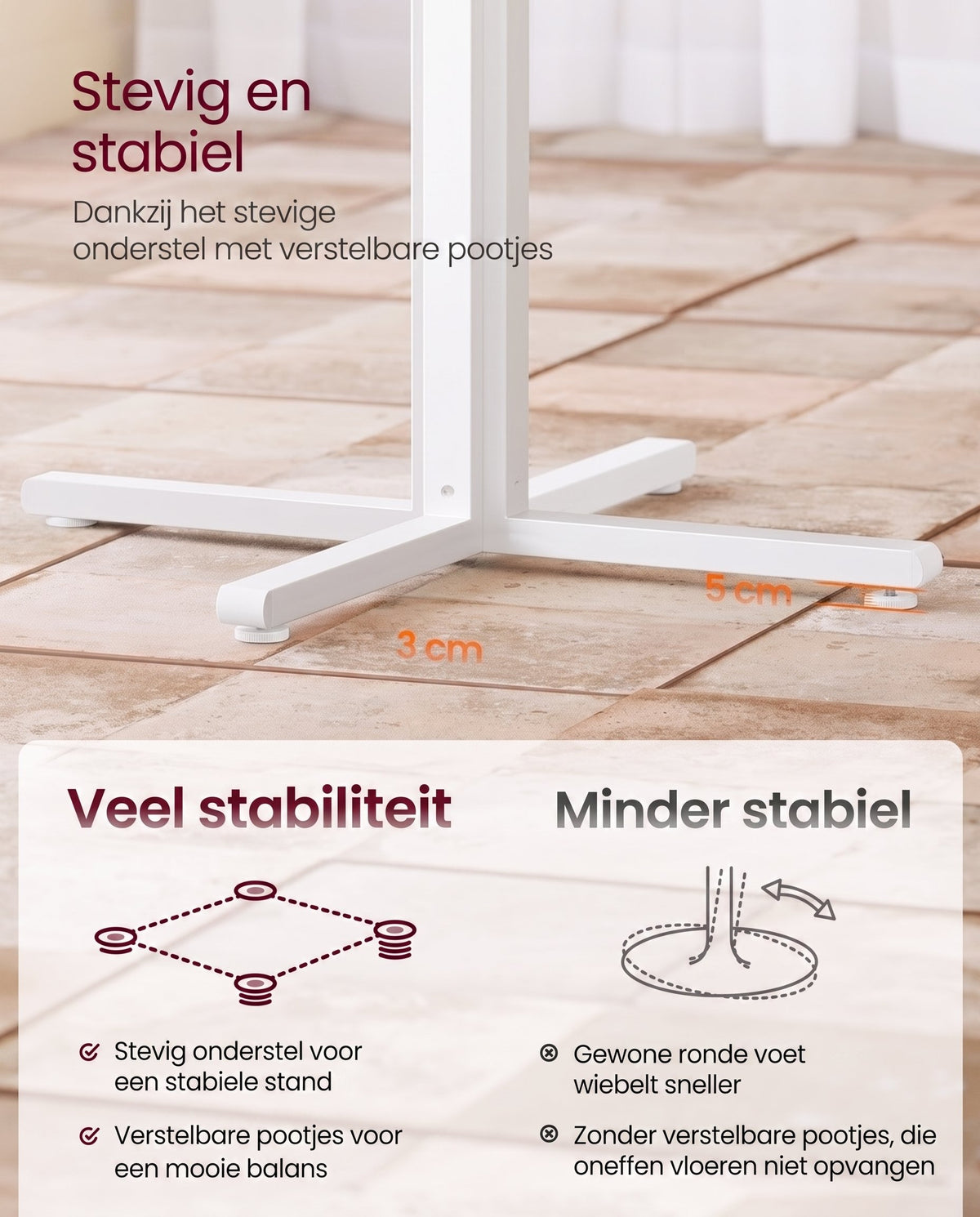 Ronde Eettafel met Waterbestendig Blad, 80 x 74,8 cm