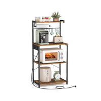 Keukenrek met 2 Stopcontacten en Verstelbare Plank, 40 x 60 x 140 cm