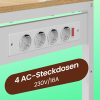 Keukenrek met Stopcontacten, Stoffen Lade en 12 Haken