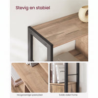 Boekenkast met 4 Planken en Kastdeel met Dubbele Deuren