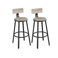 Barkrukken met Rugleuning en Industrieel Design, Set van 2