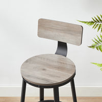 Barkrukken met Rugleuning en Industrieel Design, Set van 2
