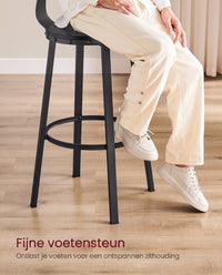 Barkrukken met Rugleuning en Industrieel Design, Set van 2