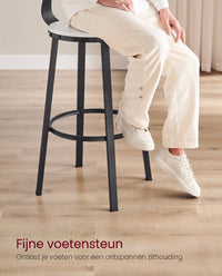 Barkrukken met Rugleuning en Industrieel Design, Set van 2