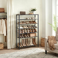 Schoenenrek met 8 Niveaus voor 32 tot 40 Paar Schoenen, 100 x 30 x 152 cm