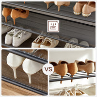 Schoenenrek met 8 Niveaus voor 32 tot 40 Paar Schoenen, 100 x 30 x 152 cm