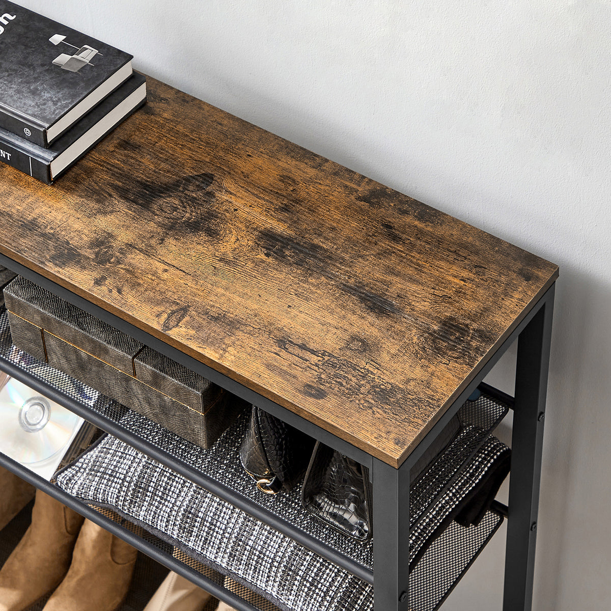 Schoenenrek met 8 Niveaus voor 32 tot 40 Paar Schoenen, 100 x 30 x 152 cm