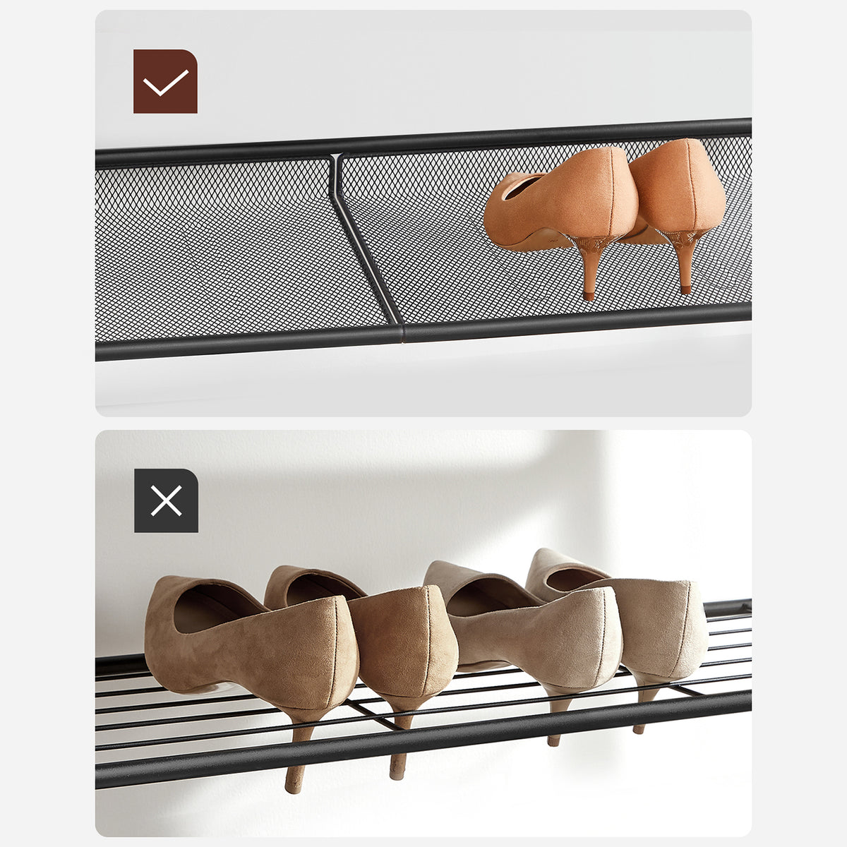 Metalen Schoenenrek met Verstelbare Roosterplanken, 4 of 5 Niveaus