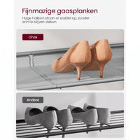 Metalen Schoenenrek met Verstelbare Roosterplanken, 4 of 5 Niveaus