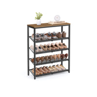 Metalen Schoenenrek met Verstelbare Roosterplanken, 4 of 5 Niveaus