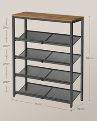 Metalen Schoenenrek met Verstelbare Roosterplanken, 4 of 5 Niveaus