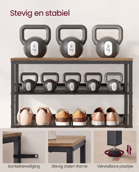 Metalen Schoenenrek met Verstelbare Roosterplanken, 4 of 5 Niveaus
