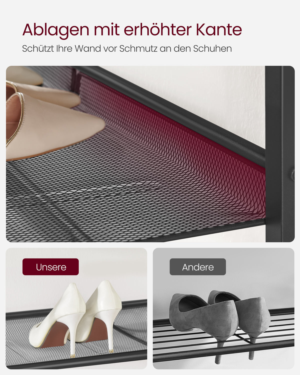 Metalen Schoenenrek met Verstelbare Roosterplanken, 4 of 5 Niveaus