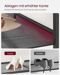 Metalen Schoenenrek met Verstelbare Roosterplanken, 4 of 5 Niveaus