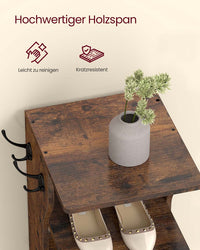 Smal Schoenenrek met 6 Niveaus en 2 Haken, 30 x 26,4 x 110,4 cm