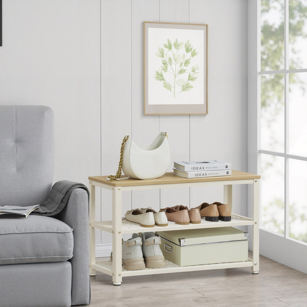 Schoenenbank met 2 Roosterplanken en Zitvlak, 73 cm