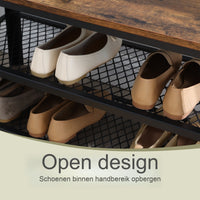 Schoenenbank met 2 Roosterplanken en Zitvlak, 73 cm
