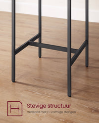 Compacte Bartafelset met 2 Barkrukken en Voetsteun, 60 x 60 x 90 cm