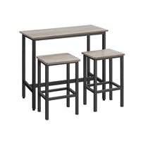 Bartafelset met 2 Barkrukken in Industrieel Design, 100 x 40 x 90 cm